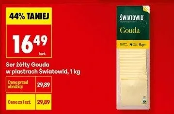 Ser żółty Gouda w plastrach promocja w Biedronka