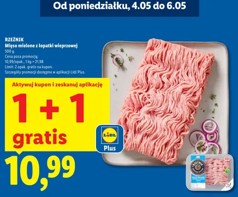 Mięso mielone z łopatki wieprzowej Rzeźnik promocja w Lidl