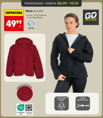 Bluza damska Go Active promocja w Biedronka
