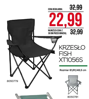 Krzesło ogrodowe Fish XT1056S czarne promocja w Abra Meble