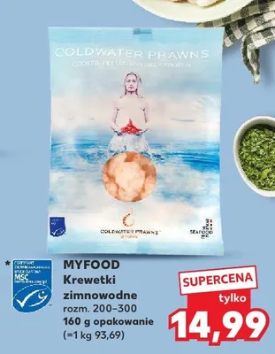 Krewetki zimnowodne rozm. 200-300 160g opakowanie promocja w Kaufland