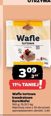 Wafle tortowe kwadratowe EuroWafel promocja w Netto