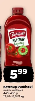 Ketchup łagodny Pudliszki promocja w Netto