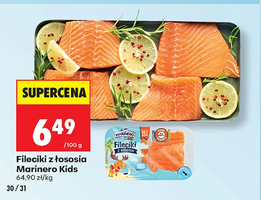 Fileciki z łososia Marinero Kids promocja w Biedronka