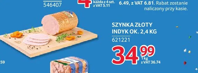 Szynka Złoty Indyk Indykpol promocja w Selgros