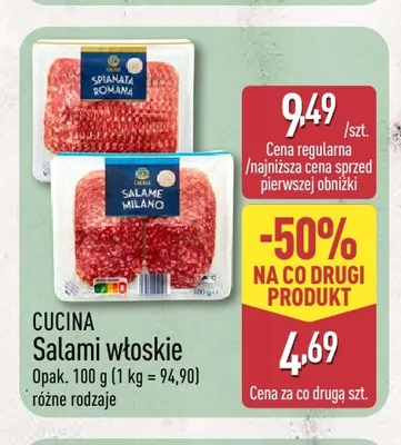 Salami włoskie Salame Milano Cucina promocja w Aldi