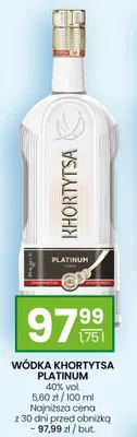 Wódka Khortytsa Platinum 40% vol. promocja w Twój Market