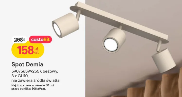 Spot Demia 3 x GU10 promocja w Castorama