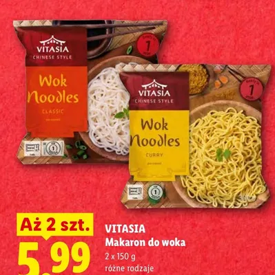 Makaron do woka Curry Vitasia promocja w Lidl
