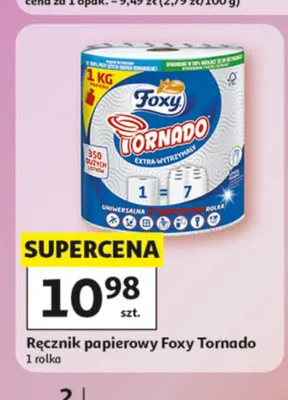 Ręcznik papierowy Foxy Tornado promocja w Auchan