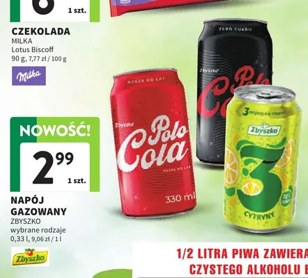 Napój gazowany Zbyszko 3 Cytryny promocja w Intermarche