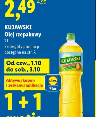 Olej rzepakowy Kujawski promocja w Lidl