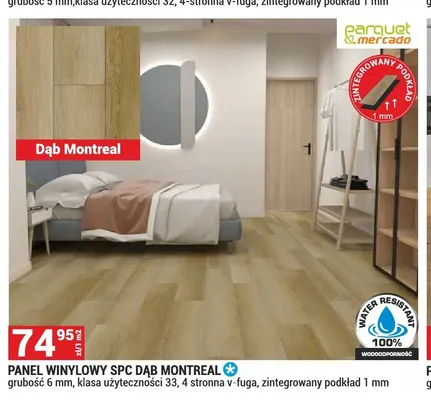 Panel winylowy SPC Parquet & Mercado Dąb Montreal promocja w Merkury Market