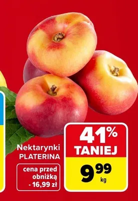Nektarynki Platerina promocja w Carrefour