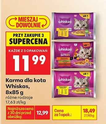 Karma dla kota różne rodzaje promocja w Biedronka
