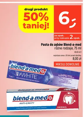 Pasta do zębów Blend-a-med 3D White Classic Fresh promocja w Dealz