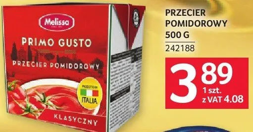 Przecier pomidorowy Melissa Primo Gusto promocja w Selgros