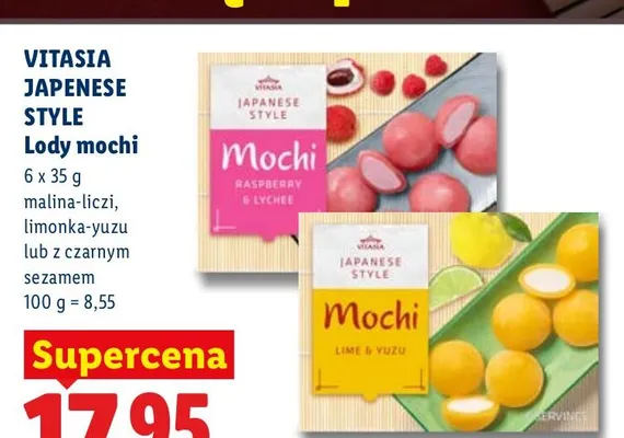 Lody mochi malina-liczi Vitasia Japanese Style promocja w Lidl