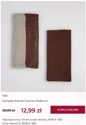 Komplet ścierek home & you Duenos promocja w home&you