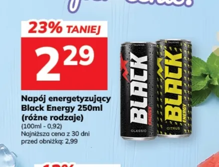 Napój energetyzujący Black Energy Citrus promocja w Hitpol