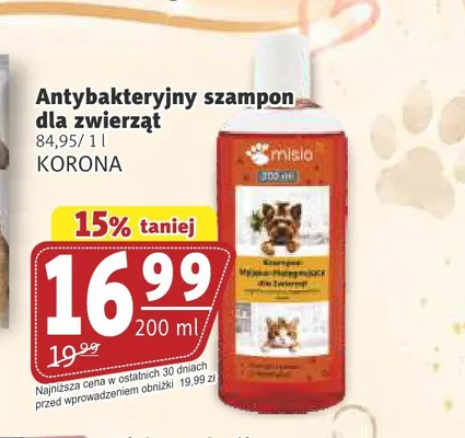 Antybakteryjny szampon dla zwierząt Korona promocja w Prim Market