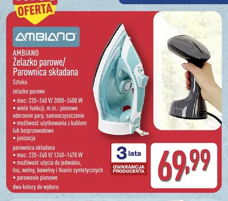 Parownica składana Ambiano promocja w Aldi