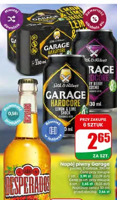Napój piwny Garage Hardcore Berry Cosmo promocja w Dino