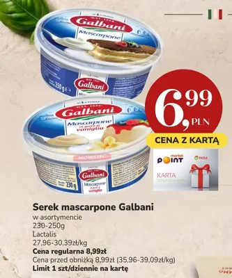 Serek mascarpone Galbani promocja w Market Point