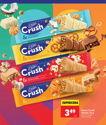 Baton E.Wedel Crush Milk Chocolate & Pretzel & Peanuts promocja w Biedronka