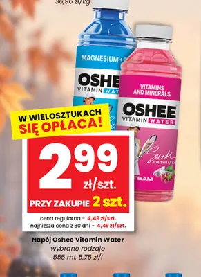 Napój witaminowy Oshee Vitamin Water Vitamins and Minerals promocja w emma MARKET