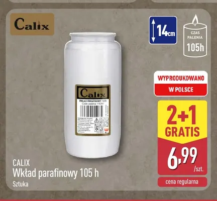 Wkład parafinowy 105 h Calix promocja w Aldi