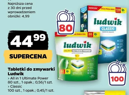 Tabletki do zmywarki Ludwik Classic promocja w Netto