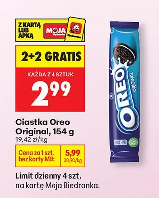 Ciastka Oreo Original promocja w Biedronka
