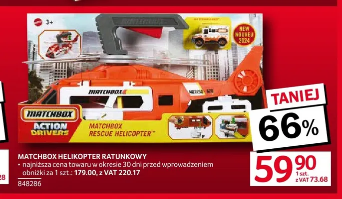 Helikopter ratunkowy Matchbox promocja w Selgros