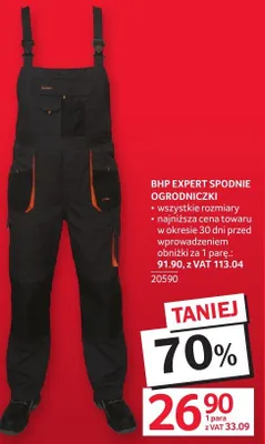 Spodnie ogrodniczki BHP Expert promocja w Selgros
