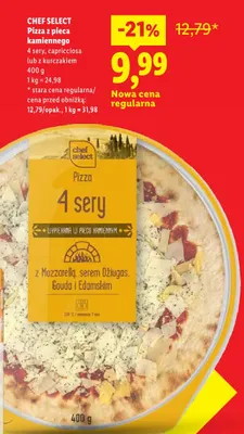 Pizza z pieca kamiennego Capricciosa Chef Select promocja w Lidl