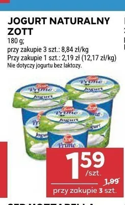 Jogurt naturalny Zott Primo promocja w Stokrotka