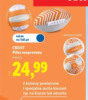 Piłka neoprenowa Crivit promocja w Lidl