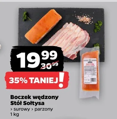 Boczek wędzony stół surowy, parzony promocja w Netto