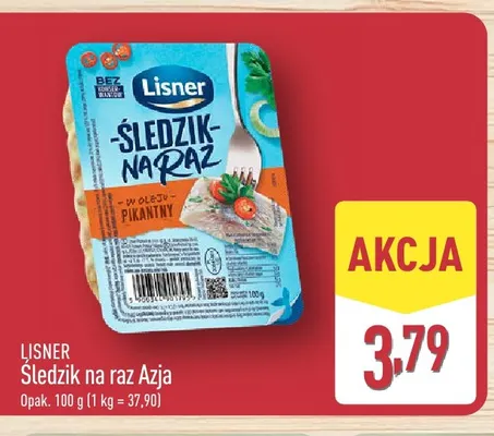 Śledzik na raz Azja Lisner promocja w Aldi