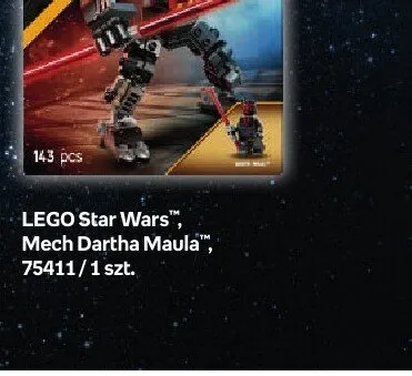 Klocki LEGO Star Wars Mech Dartha Maula 75411 promocja w Empik