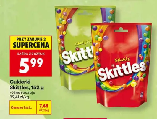 Cukierki Skittles Crazy Sours promocja w Biedronka