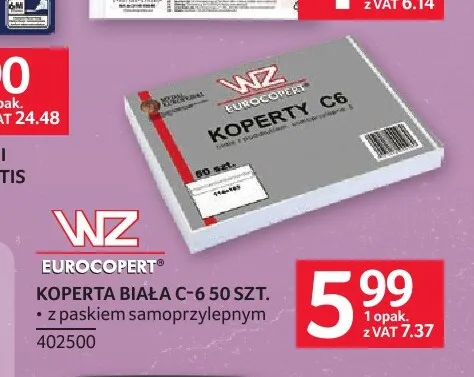 Koperta biała C-6 Eurocopert promocja w Selgros