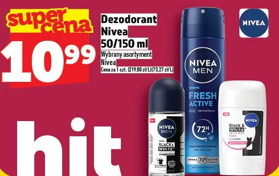 Dezodorant Nivea promocja w TOPAZ