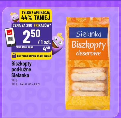 Biszkopty podłużne Sielanka promocja w POLOmarket