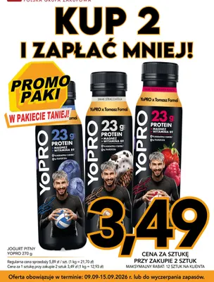 Jogurt pitny YoPRO stracciatella promocja w Kupiec