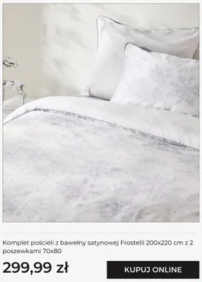Komplet pościeli z bawełny satynowej Frostelli 200x220 cm z 2 poszewkami 70x80 promocja w home&you