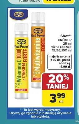Suplement diety Krüger Vital Power Multiwitamina Forte promocja w Carrefour