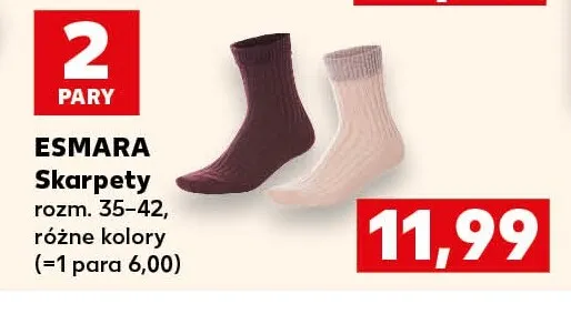 Skarpety 2-pak Esmara promocja w Kaufland