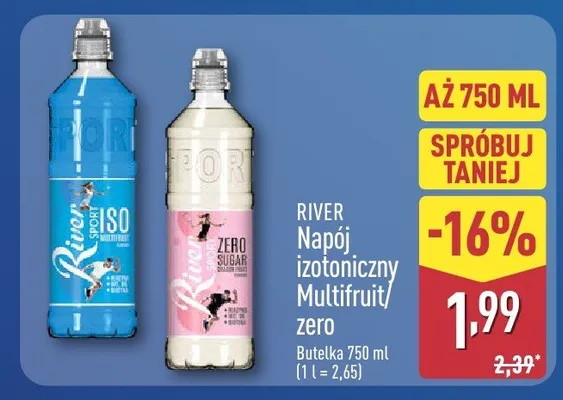 Napój izotoniczny Multifruit/zero promocja w Aldi